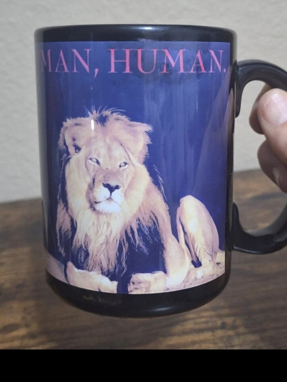 1990s Rare & HTF Here Human Human MGM Grand Las Vegas Lion Mug.